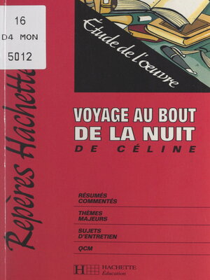 cover image of Voyage au bout de la nuit, de Céline